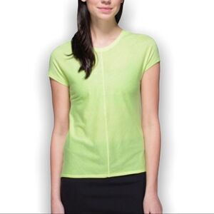 Lululemon Neon Green Yellow Retreat Activewear Top